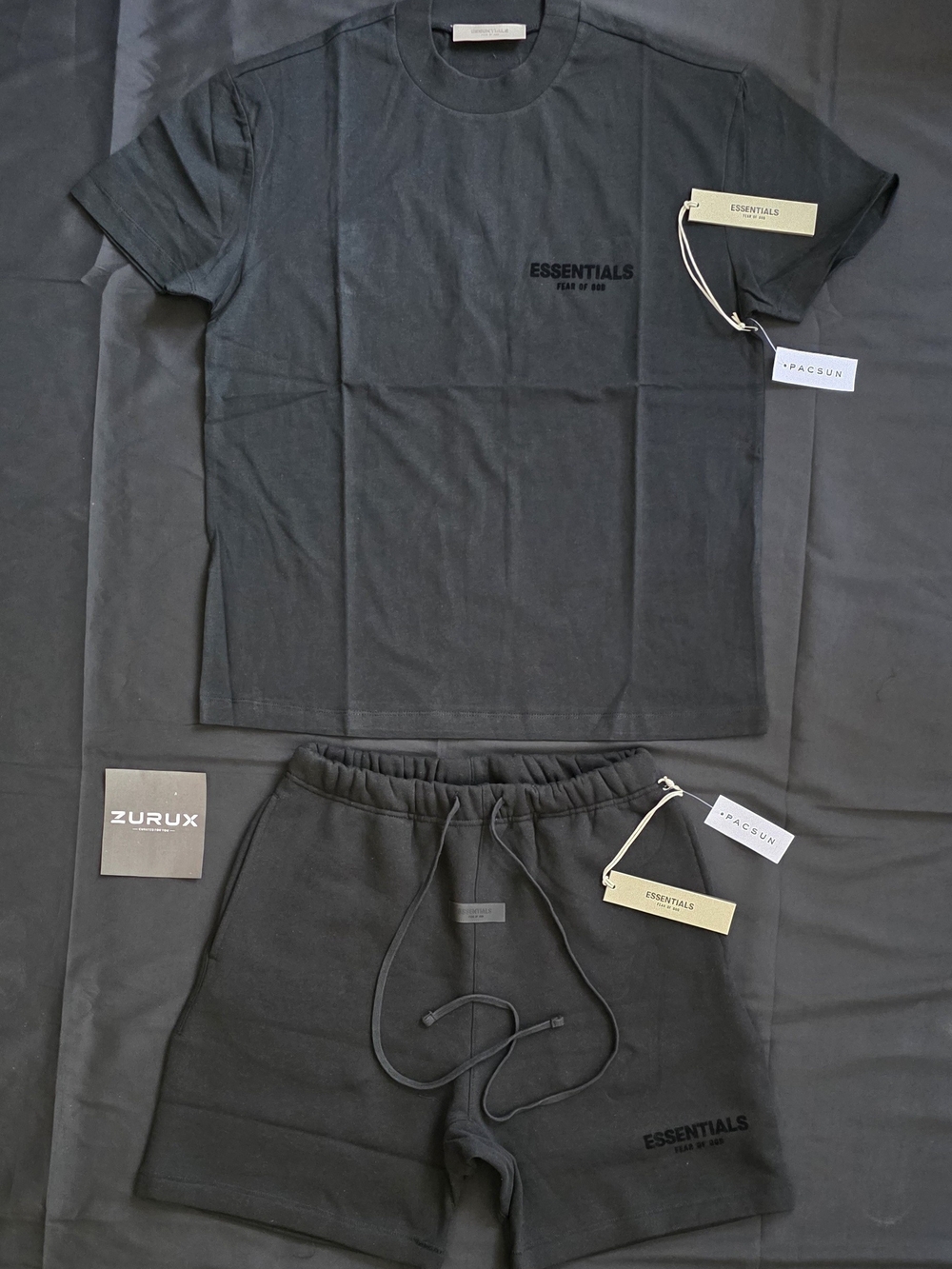 ESSENTIALS Men's Black T Shirt And Short 2 Pieces ✅️ (All Sizes and Colors )